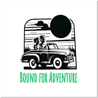 Journey Awaits - Sibling Road Trip Emblem Posters and Art